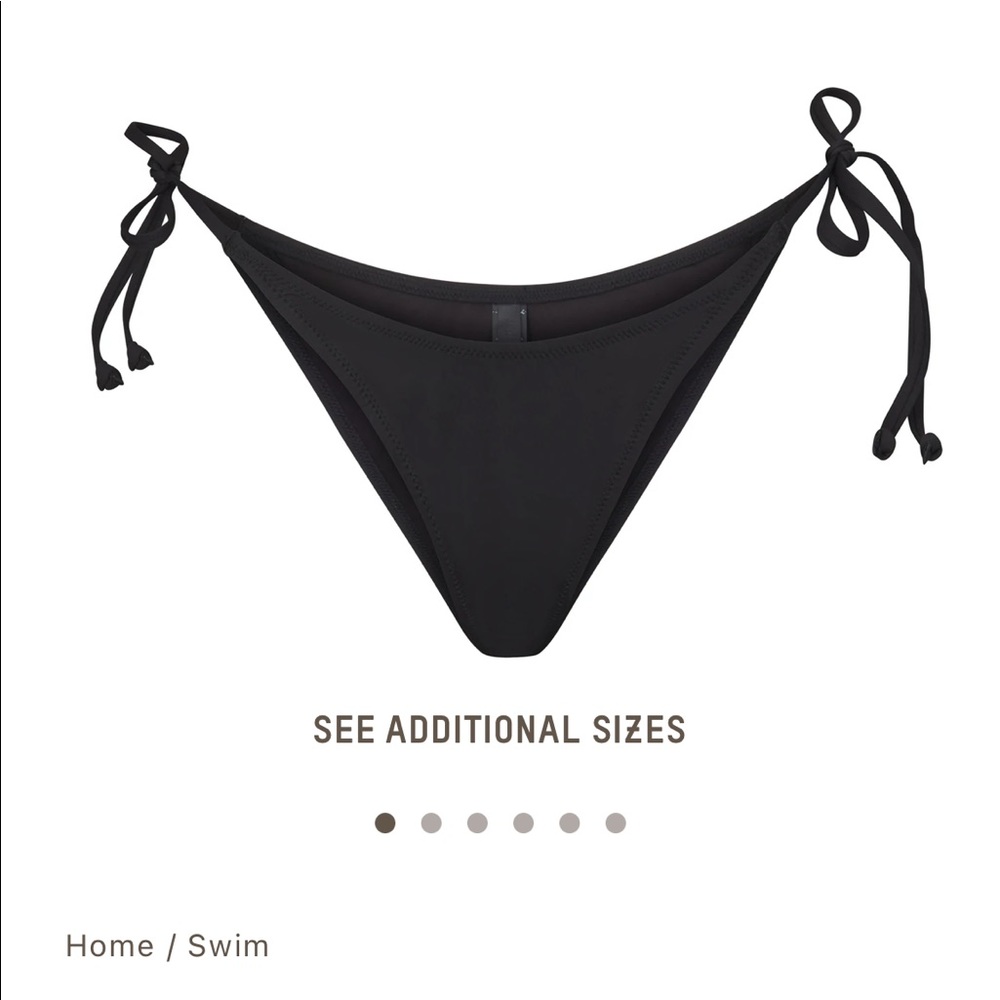 Skims Swim Dipped Tie Bottoms— Onyx size S